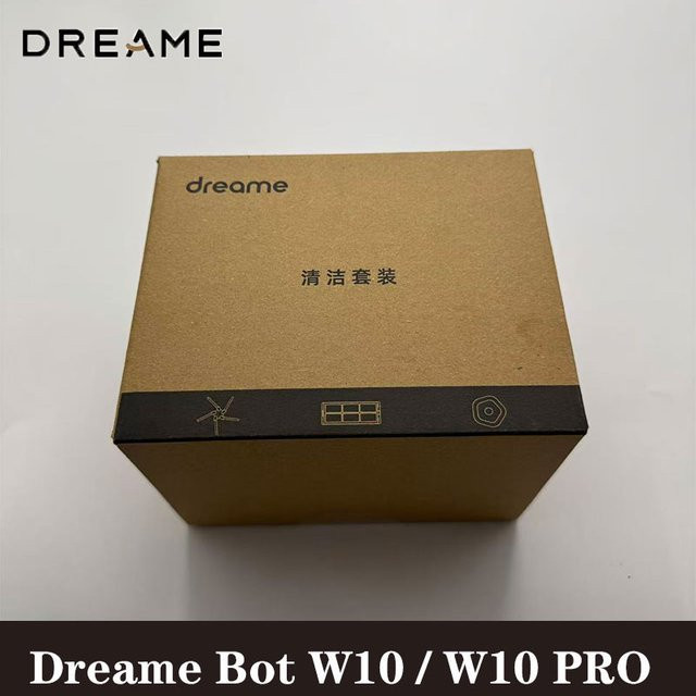 Dreame Bot W10 / W10 PRO Roboter-Staubsauger Zubehör-Set mit Seitenbürsten, Hauptbürste, Filtern und Wischlappen in Braun - Bild 1