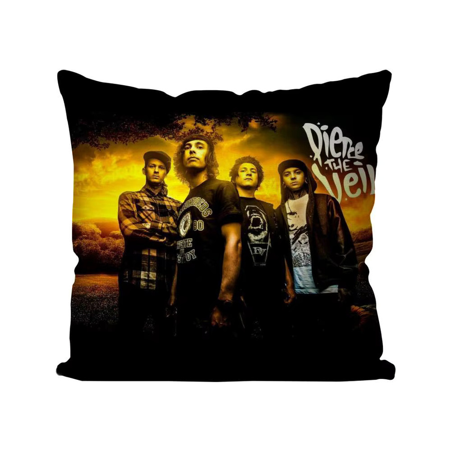 Quadratischer Kissenbezug Pierce The Veil mit Grafikdesign, Mehrfarbig, B/B/H: 40 x 40 x 40 cm - Bild 7