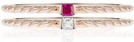 Morellato Ring 925 Silber, Roségold, Zirkonia, Rubin, Damen - Bild 1