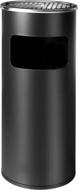 Relaxdays Standaschenbecher aus Eisen mit Inneneimer, Schwarz, Höhe: 60,5 cm, Breite: 23,5 cm - Bild 1