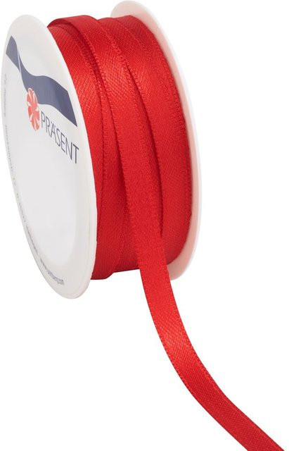Rotes Satinband aus Polyester, Breite: 6 mm - Bild 1