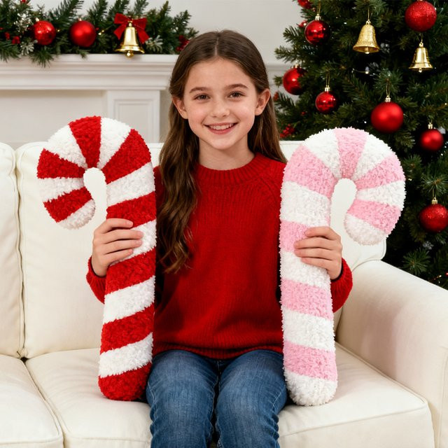 DOYOUDO Weihnachtskrücke, Plüschtier, Rosa, Tiere - Bild 1