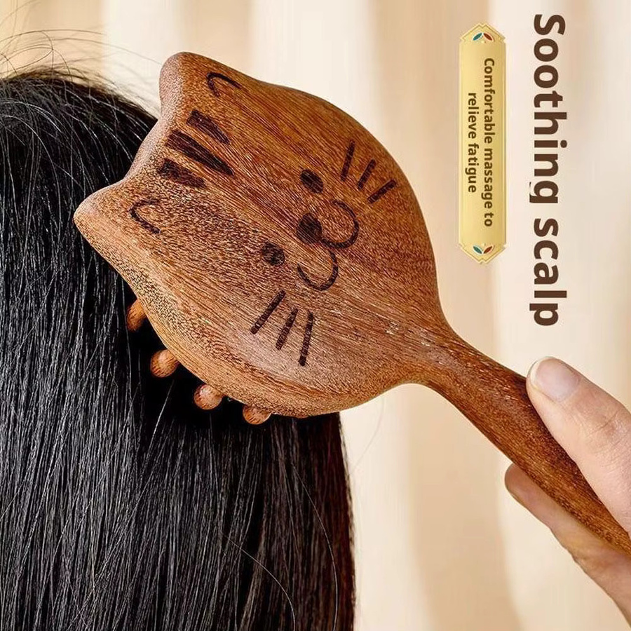 eelhoe Kopfhautmassagebürste, Sandelholz, Kopfhaut und Körper - Bild 3