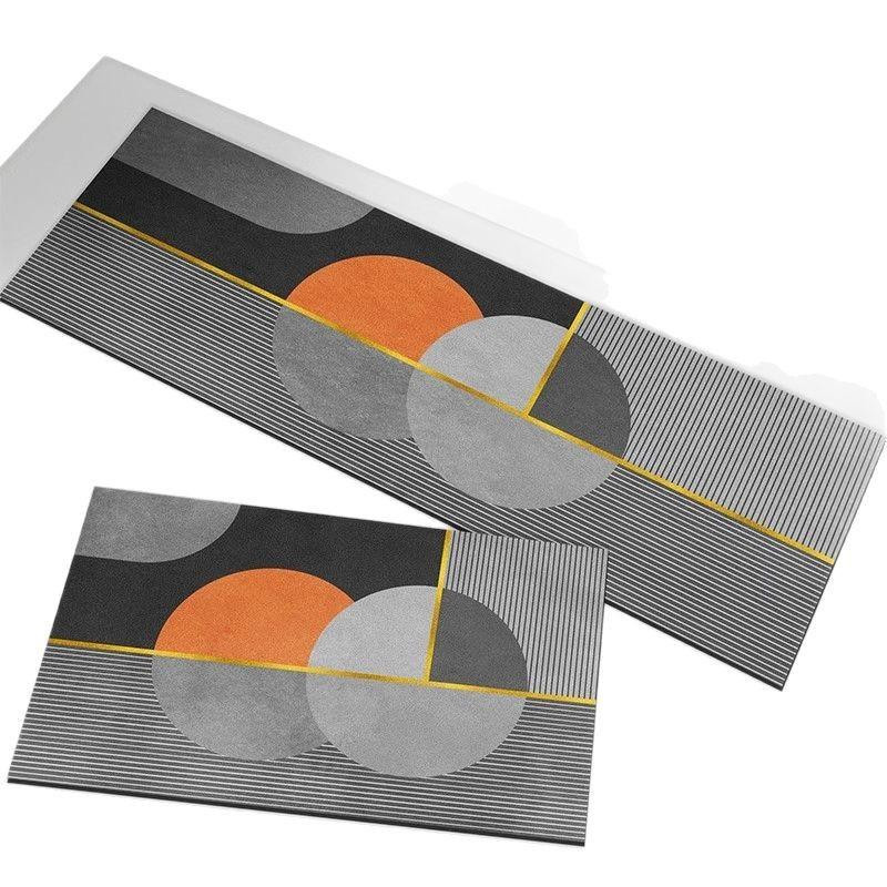 Yiran Furniture Küchenbodenmatte aus Kieselgur, wasserabsorbierend und schmutzabweisend, zweiteilige Anti-Rutsch-Unterlage, B/T: 60 x 40 cm - Bild 2