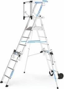 Zarges ZAP Masterflex S Teleskop-Plattformleiter aus Aluminium mit 7 Stufen in Silber - Bild 1