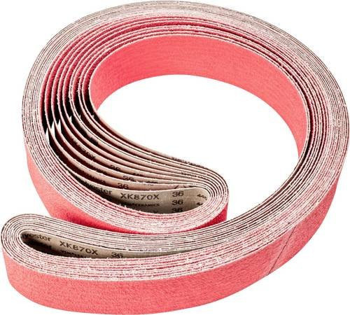 PFERD Keramikkorn Schleifband CO-COOL 36 für Edelstahl-Schliff, 10 Stück, B: 7,5 cm, L: 250 cm - Bild 1