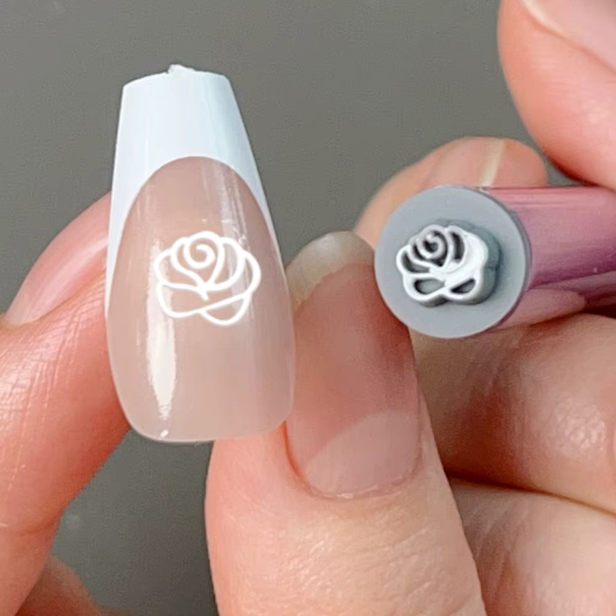 Nagelstempel-Set mit Blumen-Geometrie-Mustern, Nagelmalerei-Werkzeug - Bild 3