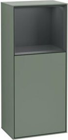 V&B Seitenschrank Finion mit LED-Wandbeleuchtung und Regalfach, Öl-matt lackiert, B: 41,8 cm, H: 93,6 cm - Bild 1