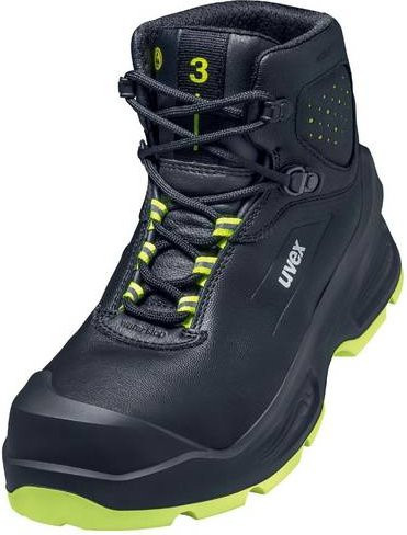Uvex Sicherheitsstiefel S3 aus Leder in Schwarz und Gelb, Größe 46 - Bild 1