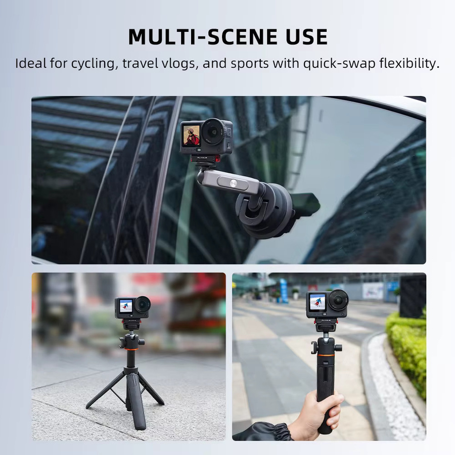 Flymile Magnetische Schnellwechsel-Adapterhalterung für DJI OSMO Action 6 in Schwarz mit 1/4 Zoll Lochbasis - Bild 5