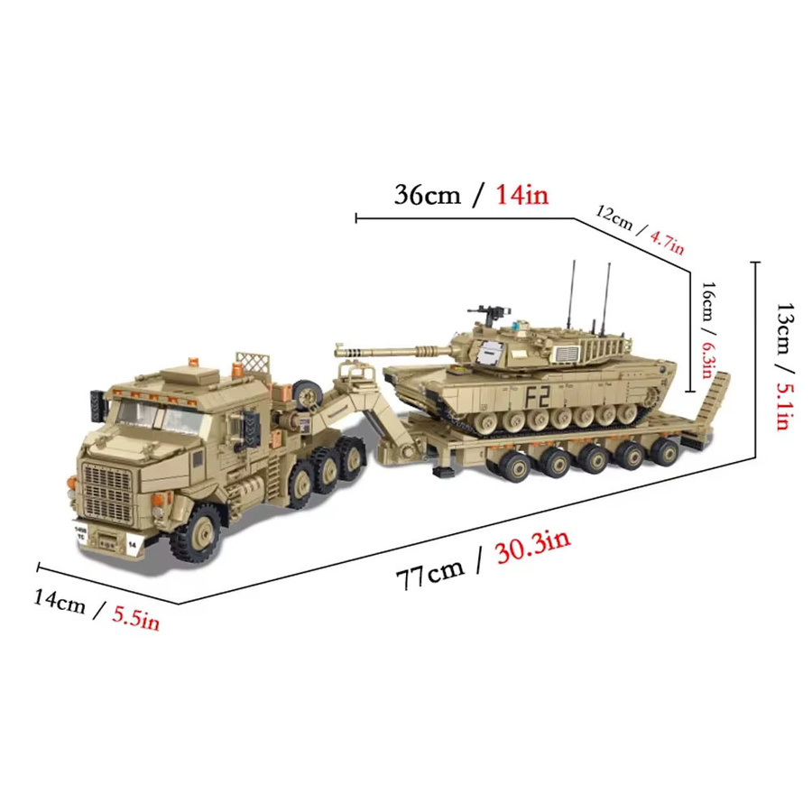 doinbby WW2 US Militär-Serie M983 Raketenfahrzeug M10170 Panzertransportfahrzeug JLTV Gepanzertes Fahrzeug, Bausteine Spielzeug - Bild 4