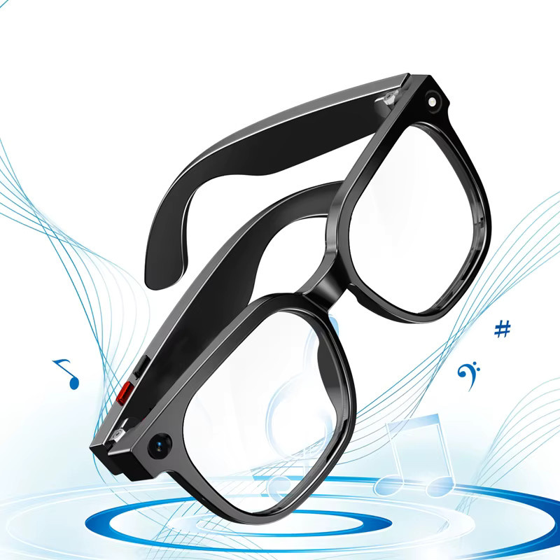 Lenovo Smart-Brille in Schwarz mit 4K 8MP HD-Kamera, WLAN, Bluetooth, Sprachübersetzung und ChatGPT-Unterstützung für Videoaufnahmen und Telefonate - Bild 3