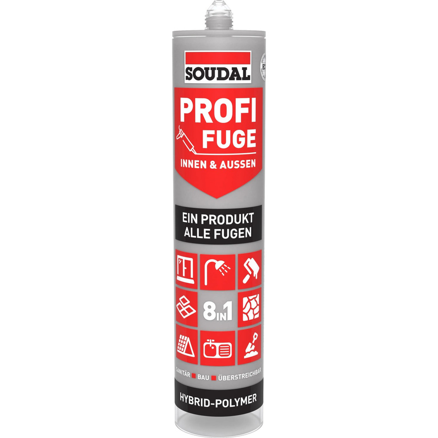 Soudal Profi-Fuge 8-in-1 MS-Polymer Dichtstoff Dunkelgrau 280 ml - Bild 2