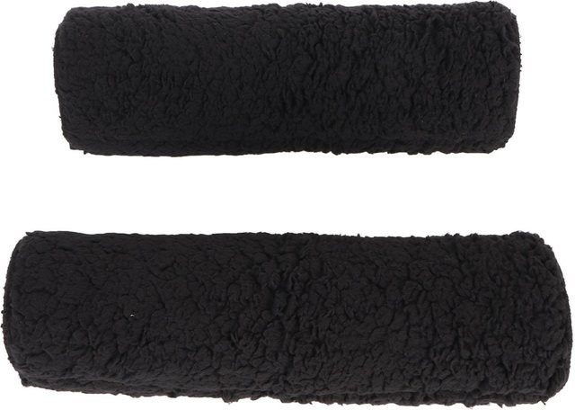 Neoglint 2er-Set Rollstuhl Armlehnenbezüge Universal aus Fleece, Schwarz, Rutschfest und Warm - Bild 1