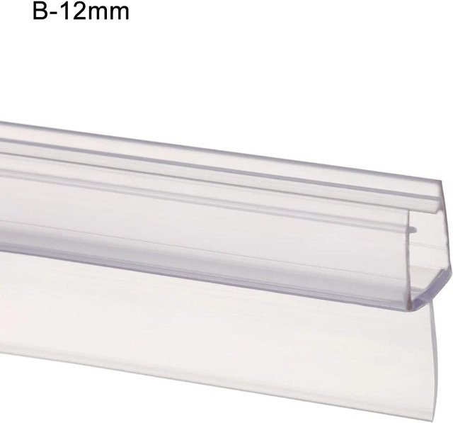 YULIN PVC Dichtungsstreifen Transparent für Duschwand und Glastür als Wasserschutz und Wetterleiste - Bild 1
