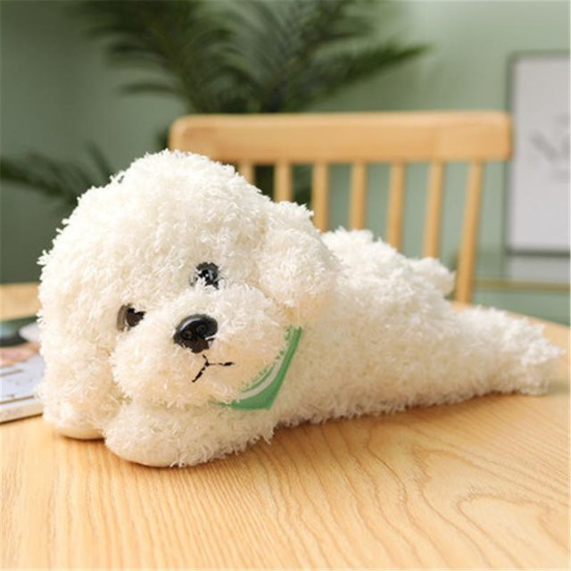 Yiran Health & Beauty Teddy-Hund-Stofftier, Weiß, 28cm - Bild 1