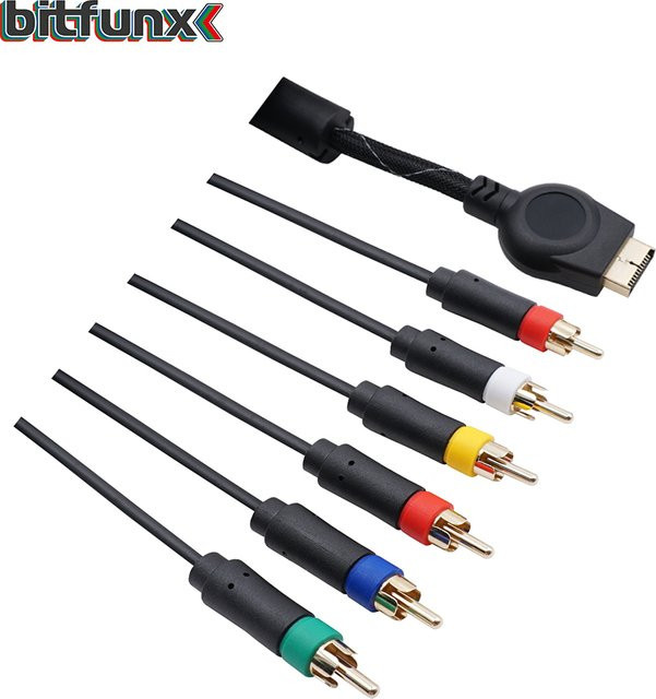 Bitfunx Komponentenkabel für PlayStation 2 und PlayStation 3, Schwarz, Länge: 1,8 m - Bild 1