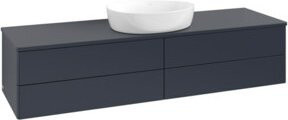 V&B Waschtischunterschrank Antao ohne Frontstruktur in Lacquer Blau, B: 160 cm, T: 50 cm - Bild 1