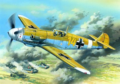 ICM Messerschmitt Bf 109 F-4 Z/Trop WWII German Fighter, Modellbau, 1:48 - Bild 1