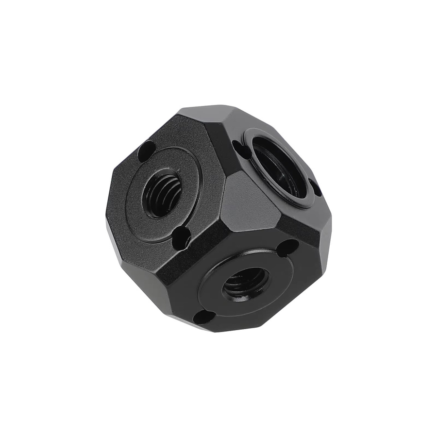 Camvate Universeller Stativ-Adapter mit Lochschraube und magischer kubischer Halterung für Gelenkarme, Mikrofone und Monitore in Schwarz - Bild 2