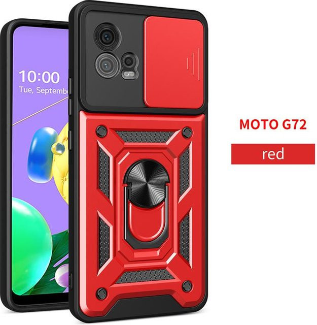 Stoßfeste Handyhülle mit Kameraschutz für Motorola Moto G72 in Rot - Bild 1