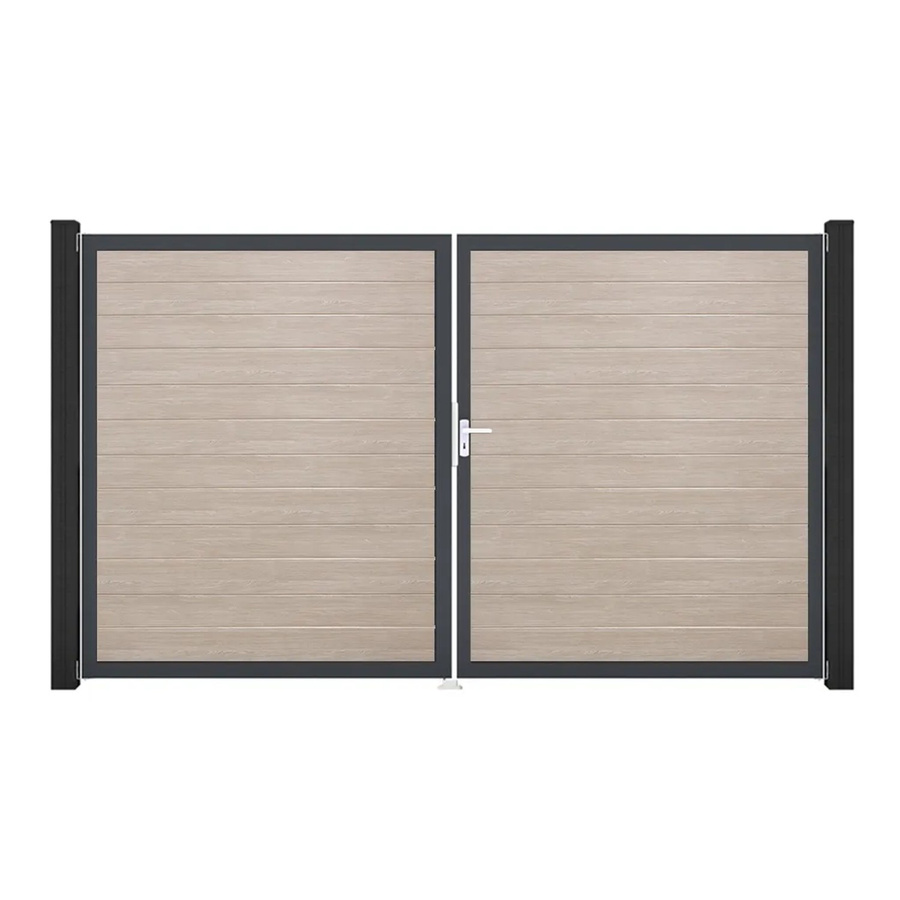 GroJa Tor Basicline Schmal 2-flügelig Sheffield Oak Rahmen B: 306 cm, H: 180 cm DIN Rechts - Bild 2