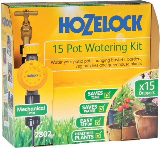 Hozelock Automatisches Bewässerungs-Set mit Zeitschaltuhr und 15 Tropfern - Bild 1