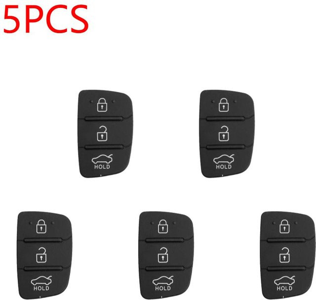 Ersatzgummi Silikonpad für 4-Tasten Auto-Fernbedienung Hyundai Tucson Santa Fe ix45 Sonata i40 in Schwarz - Bild 1