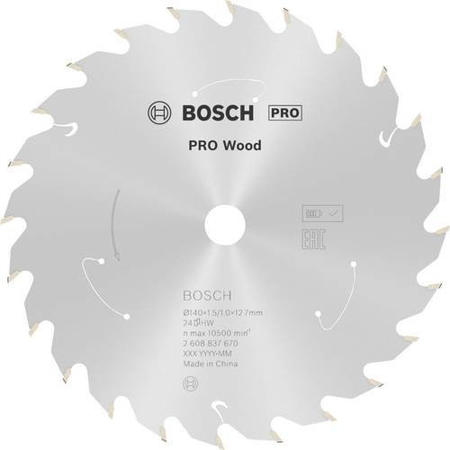 Bosch Hartmetall Kreissägeblatt Standard for Wood für Akkusägen, Durchmesser: 140 mm, Bohrung: 12,7 mm, 24 Zähne - Bild 1
