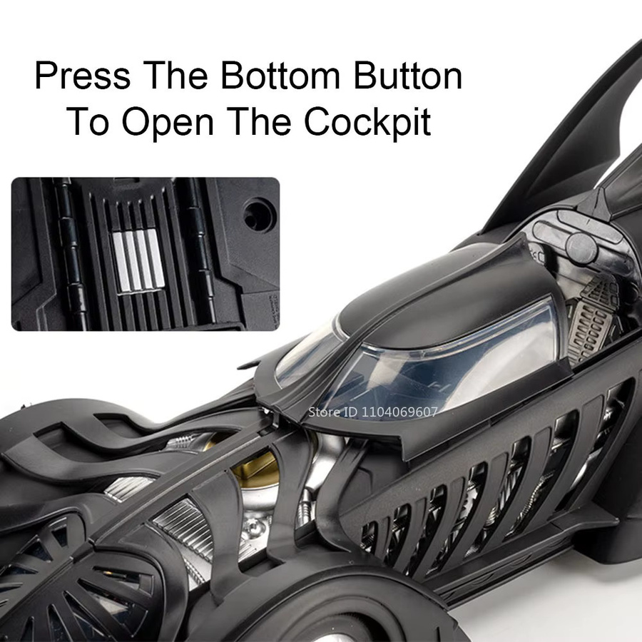 XMD Batmobil-Modellauto, Batman, Maßstab 1:18, Licht, Tür geöffnet - Bild 3