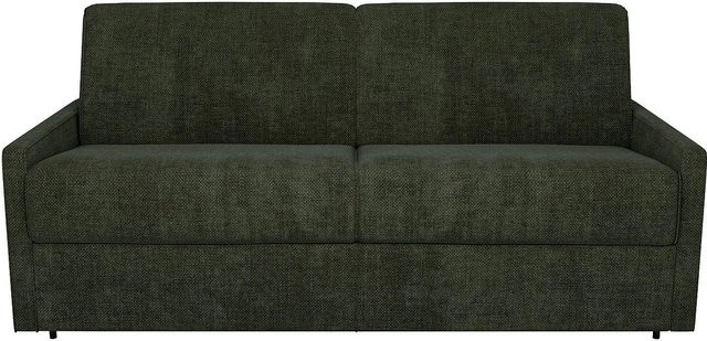 Vente-unique Schlafsofa Calife in Tannengrün mit Stoffbezug und abnehmbaren Bezügen für dein Wohnzimmer - Bild 1