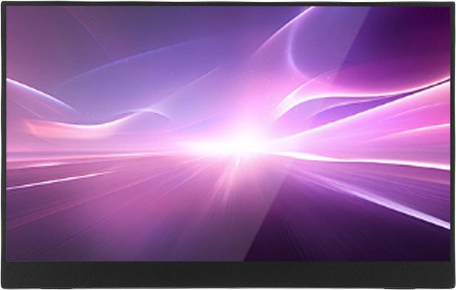 Aimo 15,6 Zoll Computer-Display Full HD 1080P mit 120Hz Bildwiederholfrequenz, 2 Lautsprecher, HDMI und USB-C, Schwarz - Bild 1