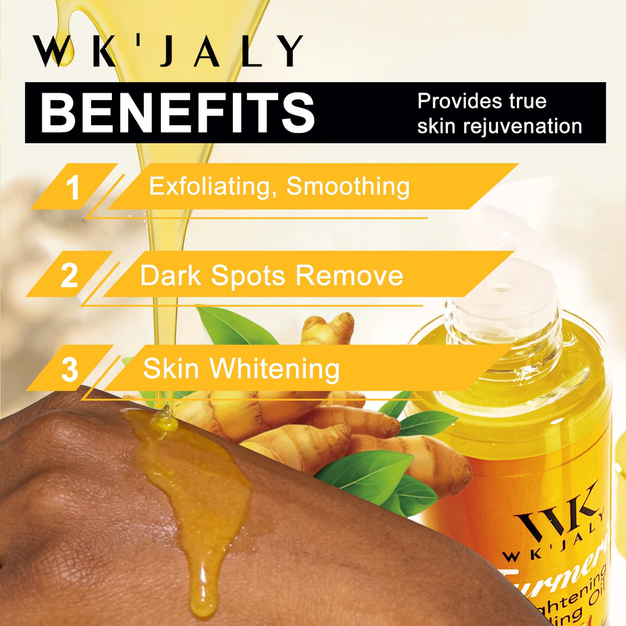 WK JALY Gelbes Peeling-Öl mit Kurkuma, 200 ml, für Gesicht und Körper - Bild 2