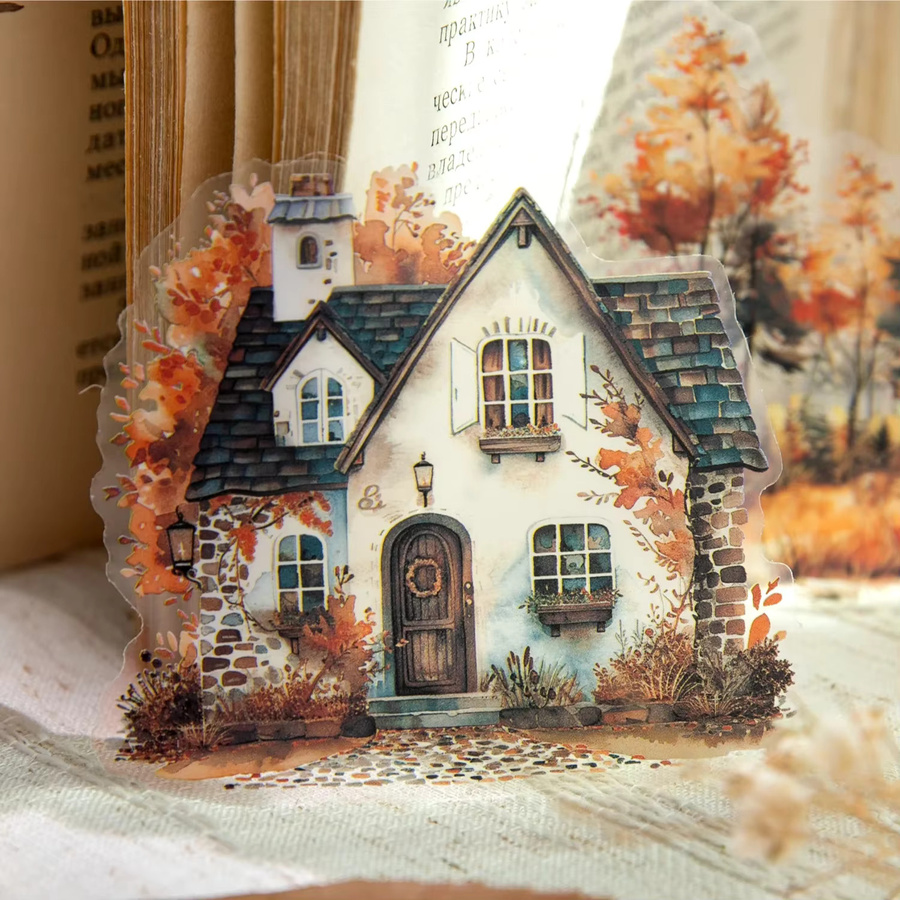 YCDBTH Herbst-Themen-Aufkleber-Set mit 30 Blatt und 6 Vintage-Designs in Multicolour für Scrapbook und Collagen - Bild 4