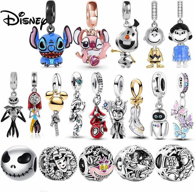 Disney Anhänger Charms, 925 Silber, Stitch The Nightmare Before Christmas, Damen - Bild 1