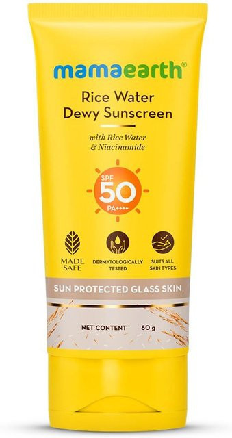 Mamaearth Reiswasser Sonnencreme LSF 50, 80g, mit Niacinamid - Bild 1