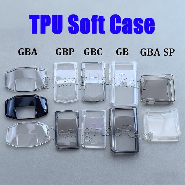 Transparente TPU Schutzhülle für Nintendo Gameboy Konsolen GB GBA GBC GBP GBA SP Retro Shell - Bild 1