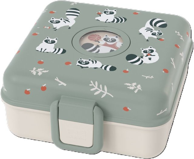 Monbento Snackbox Lunchbox in Green und Turquoise mit Besteck und Clip-Verschluss - Bild 1