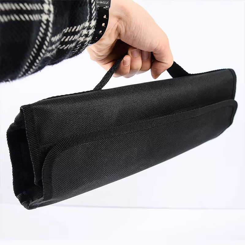 Wasserdichter Oxford Messerbeutel in Schwarz für Camping und Outdoor, tragbare Aufbewahrungstasche für Kochmesser, Breite: 30,0 cm, Höhe: 31,0 cm - Bild 3