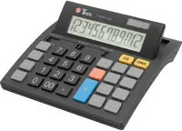 Twen Tischrechner J 1200 Schwarz Solarbetrieben und Batteriebetrieben - Bild 2