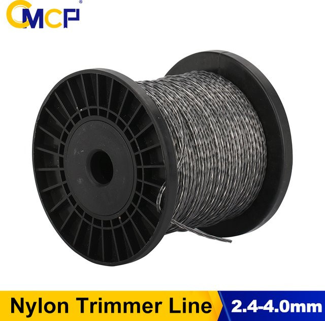 CMCP Quadratische Nylon-Fadenbürste als langlebige Rasentrimmerleine für dein Mäherzubehör und Gartenwerkzeug, 2,4-4,0mm - Bild 1