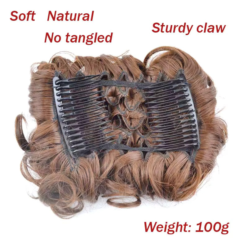 Jeedou Clip-in Haarknoten-Verlängerung, lockiges Synthetik-Haar - Bild 1