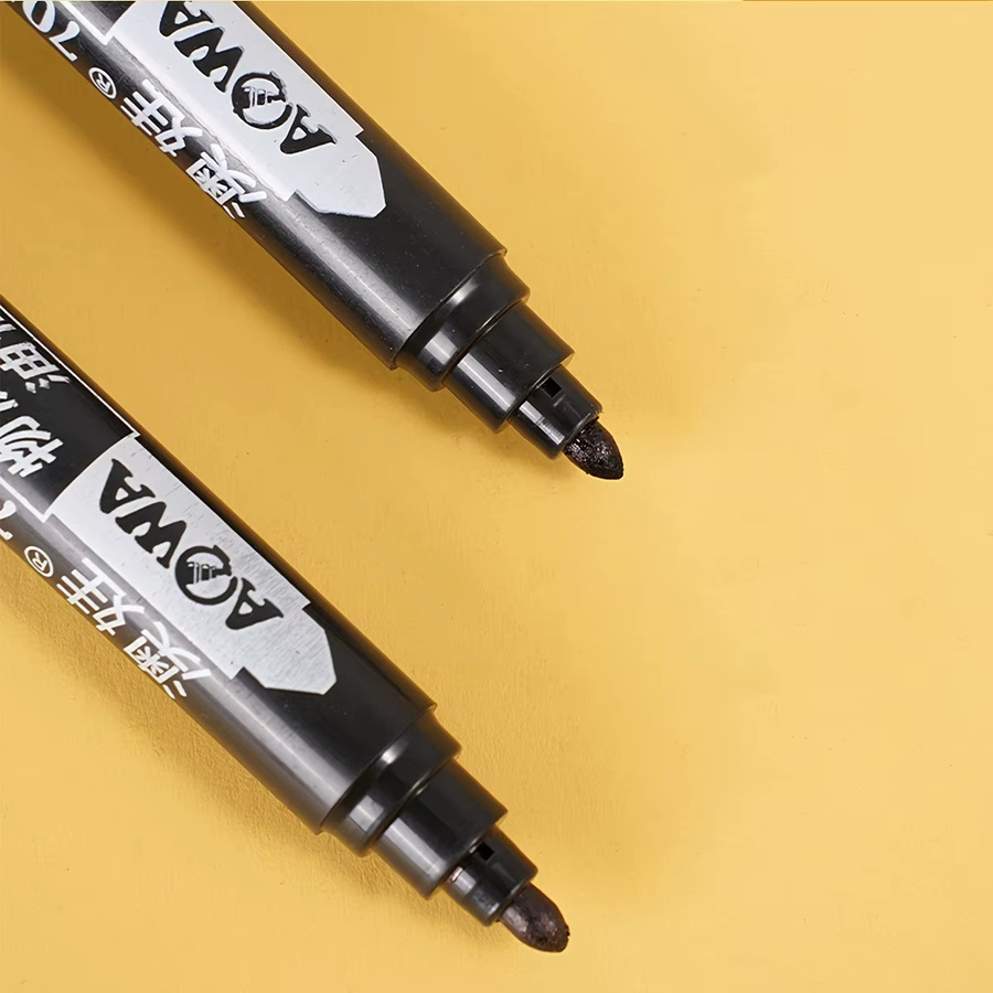 Permanente Ölbasierte Marker mit 2 mm feiner Spitze in Schwarz für Papier, Stahl und Glas, 9 Stück - Bild 2