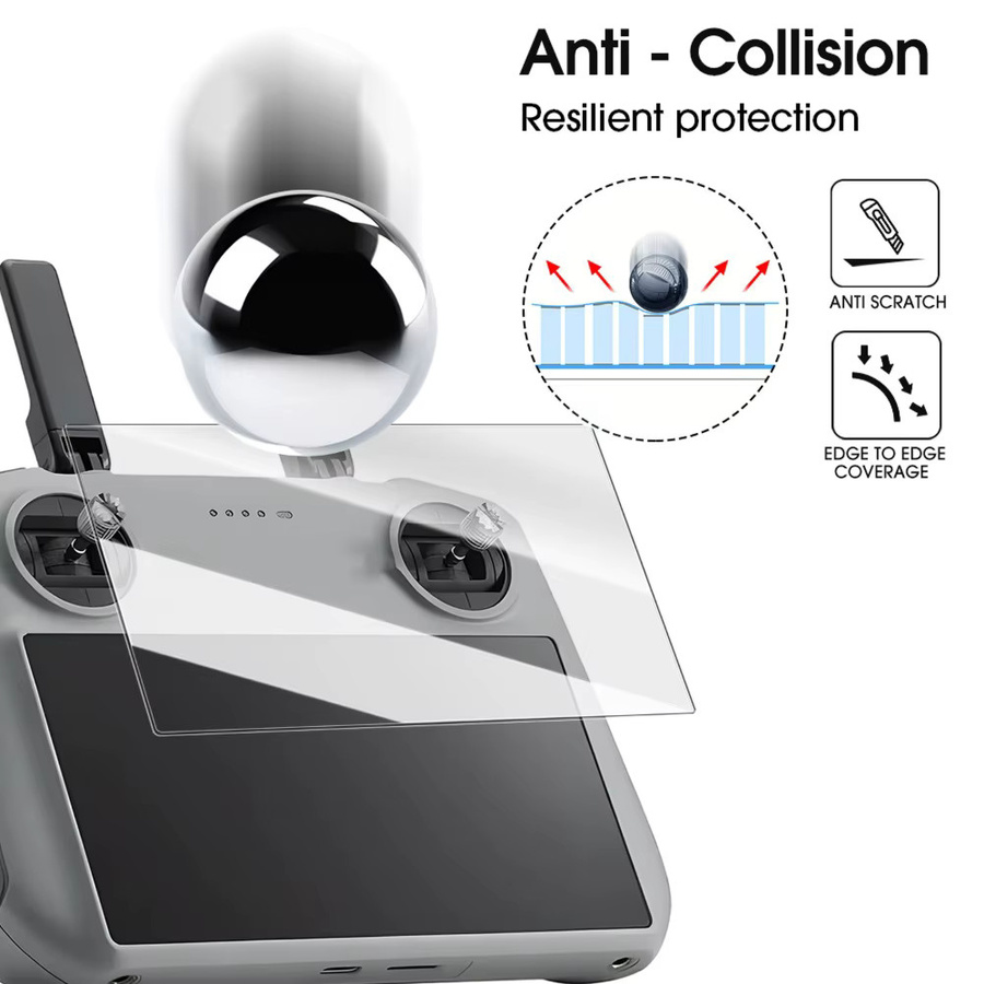 HD-Schutzfolien aus gehärtetem Glas für DJI RC und RC2 Controller, transparent, inklusive automatischem Ausrichtungsset - Bild 5
