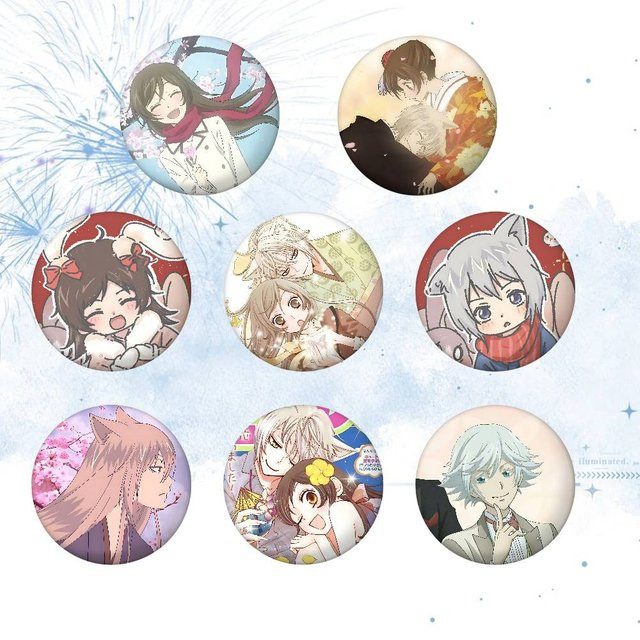 Bilibili Brosche, runde Emaille-Pins, Anime K-Kamisama Kiss-S - Bild 1