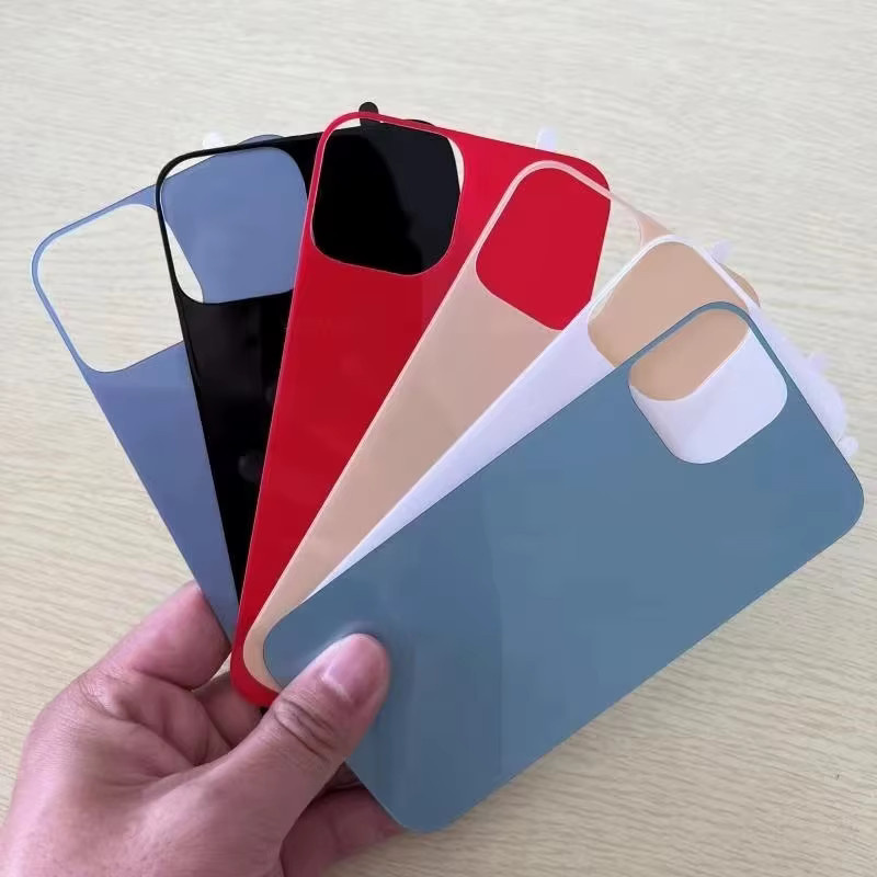 YKSPACE 9H Gehärtete Glas-Schutzfolie für die Rückseite von iPhone 16 15 Pro MAX Plus in 10 Farben (Multicolor und Purple) - Bild 3