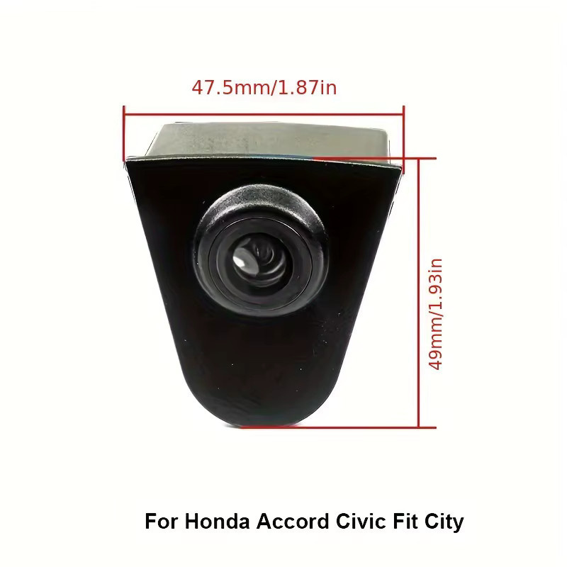 QueenDer Weitwinkel-Vorderansichtskamera für Honda CRV Accord Fit City Civic Odyssey Spirior U-RV X-RV in Schwarz - Bild 2