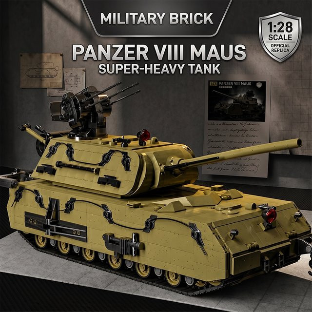 M MENBIS Panzer VIII Maus, Bausteine, 3339 Teile - Bild 1