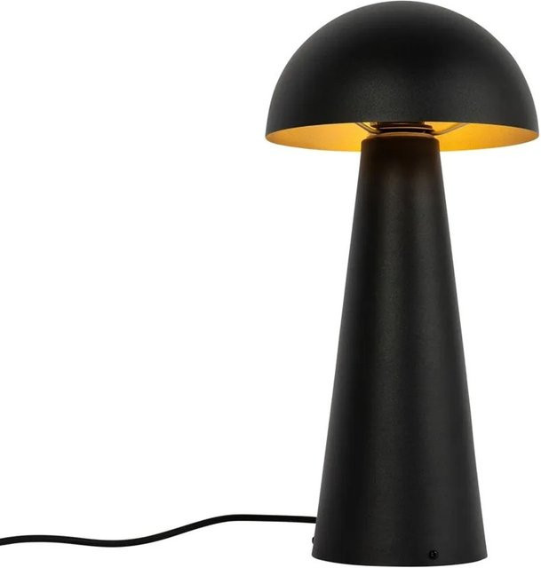 QAZQA Außenstehleuchte Pilz Design in Schwarz, moderne Metall-Stehleuchte für Garten und Terrasse, Höhe: 50 cm - Bild 1