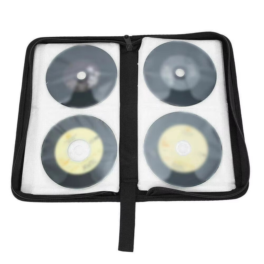 VKTECH CD/DVD-Disc-Tragetasche in Schwarz für 80 Stück zur Albumaufbewahrung - Bild 4